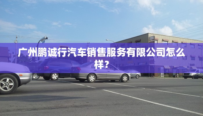 广州鹏诚行汽车销售服务有限公司怎么样？