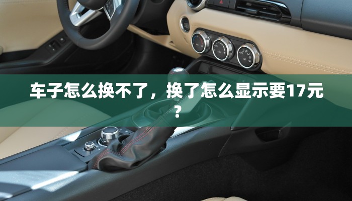 车子怎么换不了，换了怎么显示要17元？