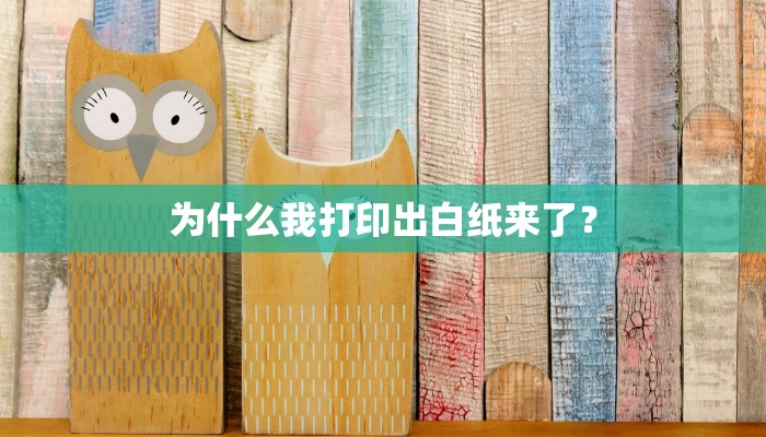 为什么我打印出白纸来了？