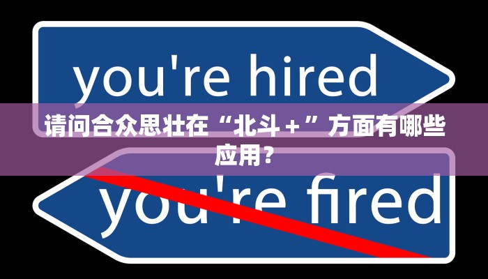 请问合众思壮在“北斗＋”方面有哪些应用？