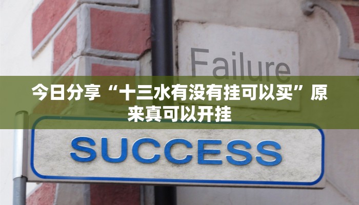 今日分享“十三水有没有挂可以买”原来真可以开挂