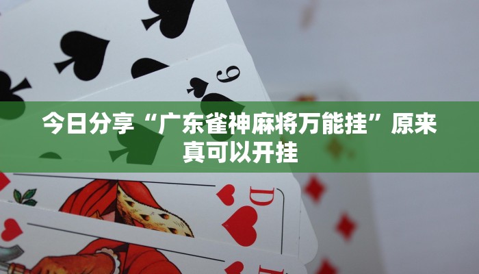 今日分享“广东雀神麻将万能挂”原来真可以开挂
