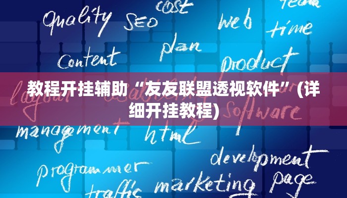 教程开挂辅助“友友联盟透视软件”(详细开挂教程)