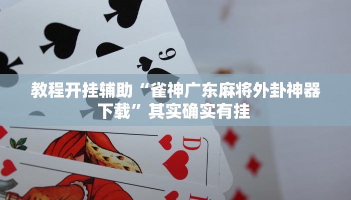 教程开挂辅助“雀神广东麻将外卦神器下载”其实确实有挂 