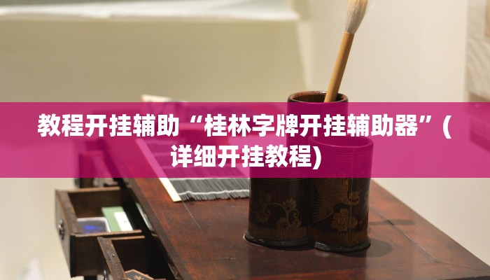 教程开挂辅助“桂林字牌开挂辅助器”(详细开挂教程)