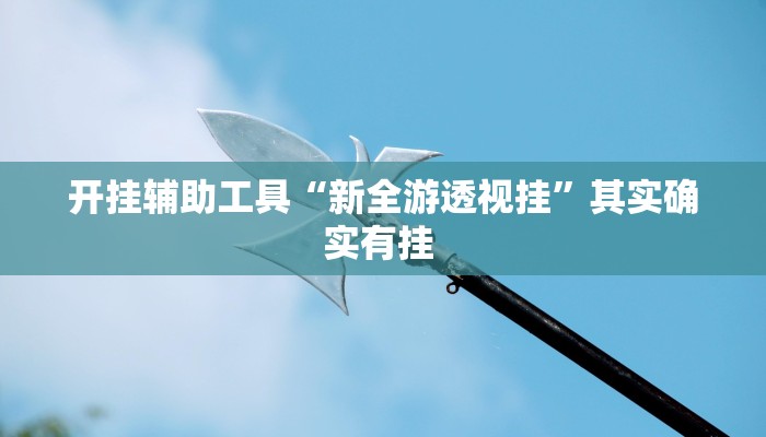 开挂辅助工具“新全游透视挂”其实确实有挂 开挂辅助工具“新全游透视挂”其实确实有挂