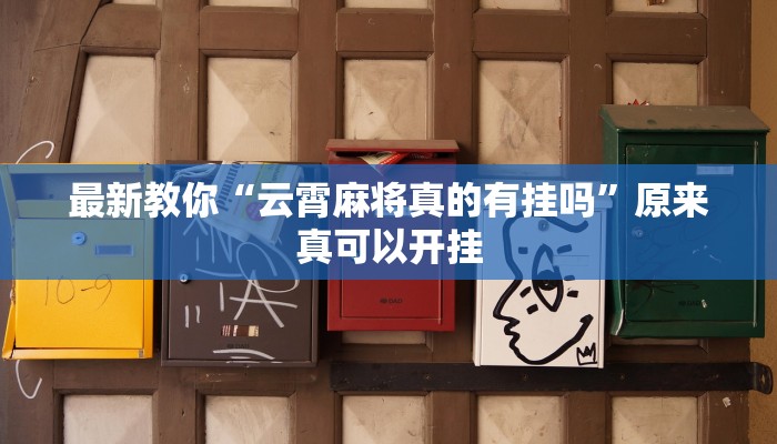 最新教你“云霄麻将真的有挂吗”原来真可以开挂