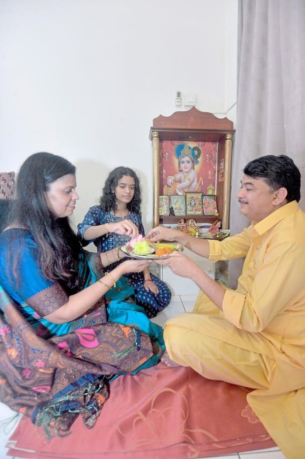 Hindus believe that hanging these mango leaves at the entrance of their home will bring  blessings and prosperity.