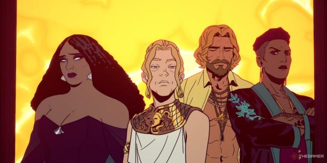 aphrodite athena apollo and persephone entering athena's office stray gods the roleplaying musical