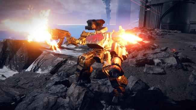 Armored Core 6, Rank F Arena, Index Dunham firing their gun