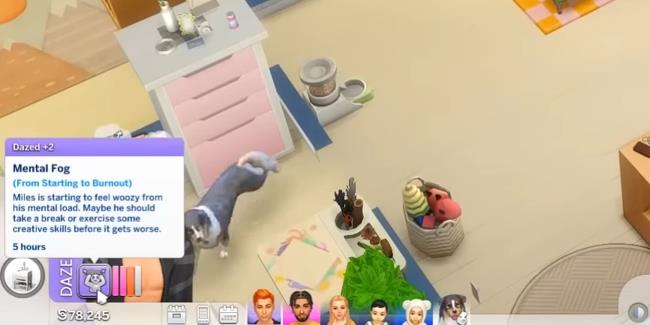 sims 4 mental fog affecting a sim, causing them to be dazed