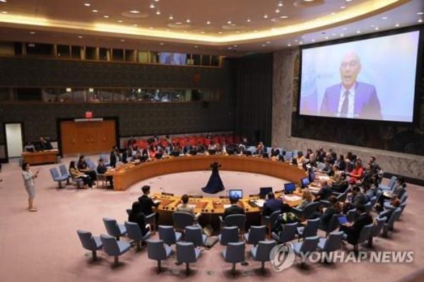 This undated file photo, released by AFP, shows a U.N. Security Council session under way at the U.N. headquarters in New York. (PHOTO NOT FOR SALE) (Yonhap)