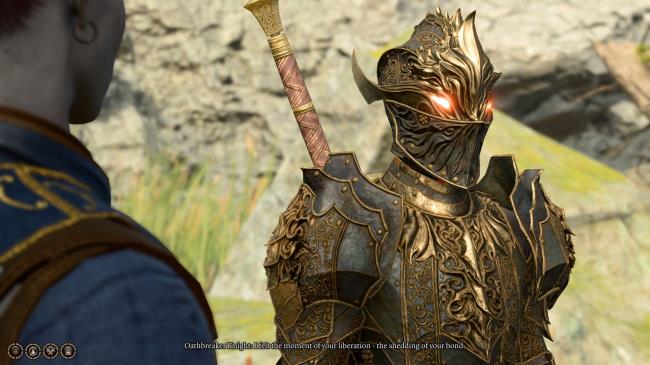 Oathbreaker Knight at camp in Baldur's Gate 3