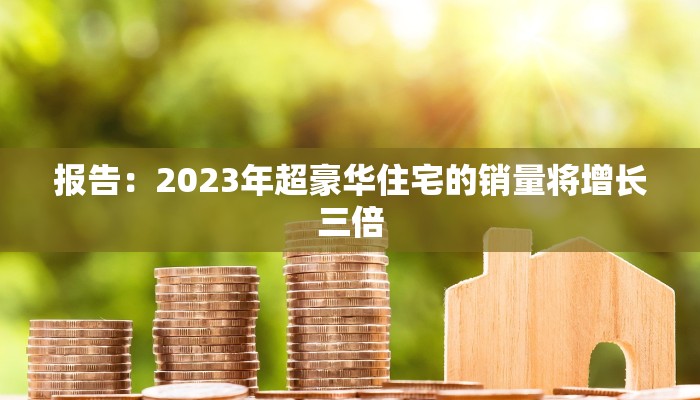 报告：2023年超豪华住宅的销量将增长三倍